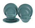 12-Piece Eco-Friendly Dinnerware Set, Aqua, Service For 4